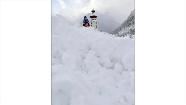 यूरोप में बर्फ़बारी