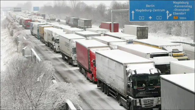 यूरोप में बर्फ़बारी