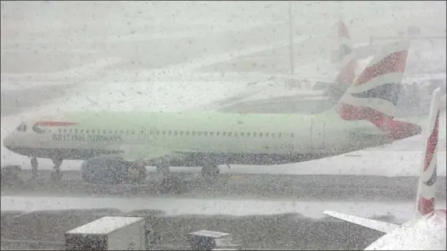 यूरोप में बर्फ़बारी