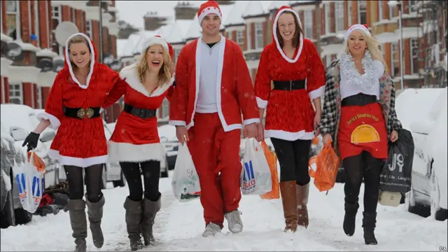 यूरोप में बर्फ़बारी