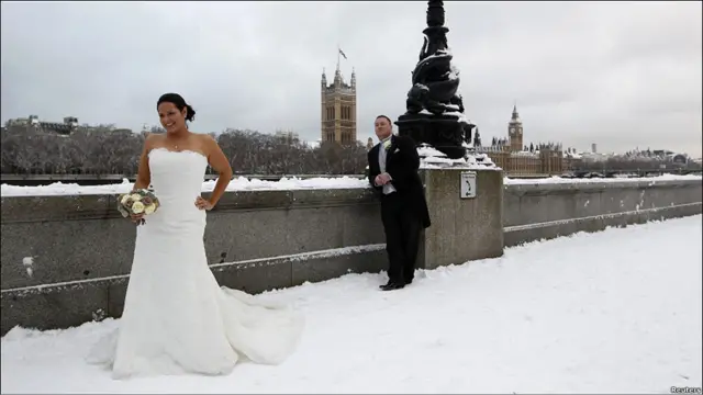 यूरोप में बर्फ़बारी