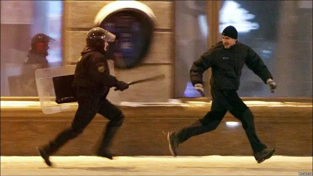 Разгон протестов в Белоруссии