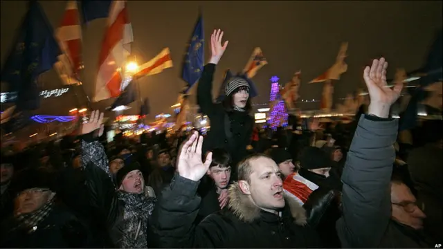 Разгон протестов в Белоруссии