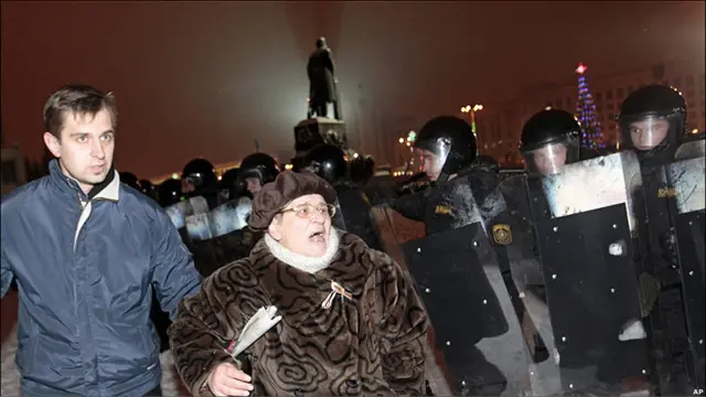 Разгон протестов в Белоруссии