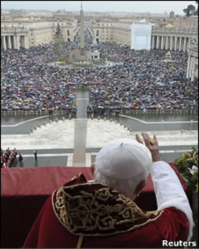 教皇周六在梵蒂冈发表传统圣诞节祝词