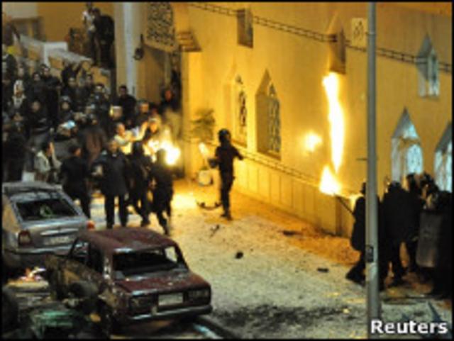 Беспорядки возле мечети в Александрии