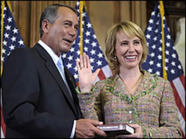 Gabrielle Giffords, congresista demócrata estadounidense por Arizona.