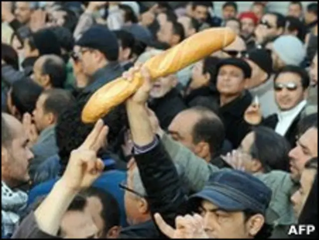Акции протеста в Тунисе