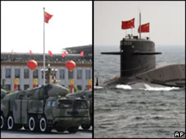 Misil DF-21D y submarino nuclear.