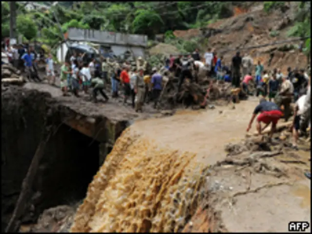 Deslizamento em bairro de Teresópolis