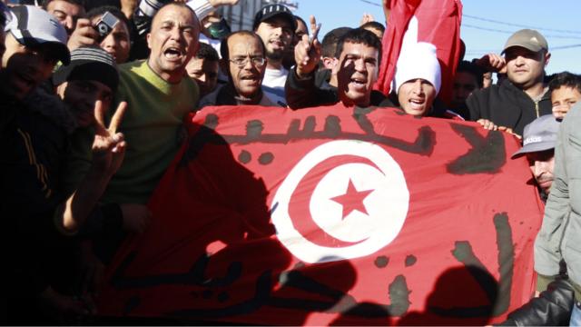 مظاهرة سلمية في ظاهرة بالعاصمة التونسية