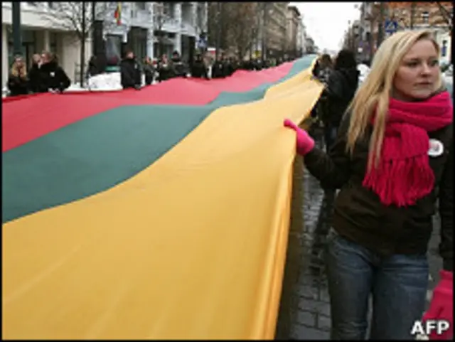 Демонстрация в Вильнюсе