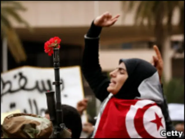 Protestos na Tunísia/Getty Images