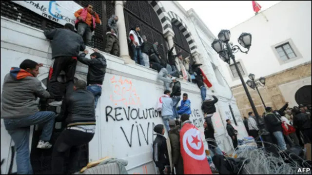 Keberhasilan rakyat Tunisia menumbangkan pemerintahnya, menjadi inspirasi rakyat Mesir untuk melakukan hal serupa.