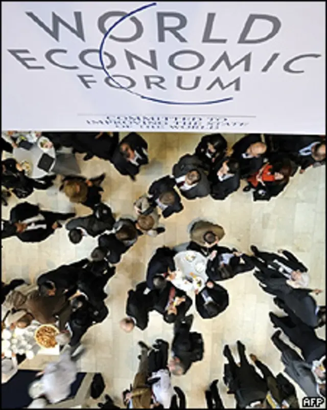 Participantes do Fórum Econômico Mundial em Davos