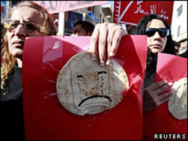 Protesto contra aumento do preço dos alimentos em Amã, Jordânia