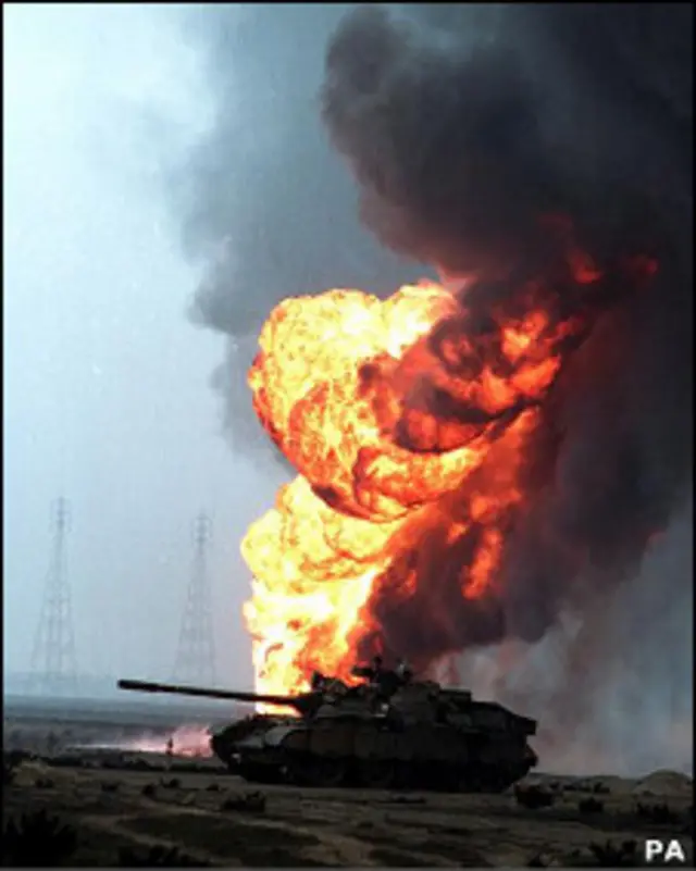 Иракский танк в Кувейте