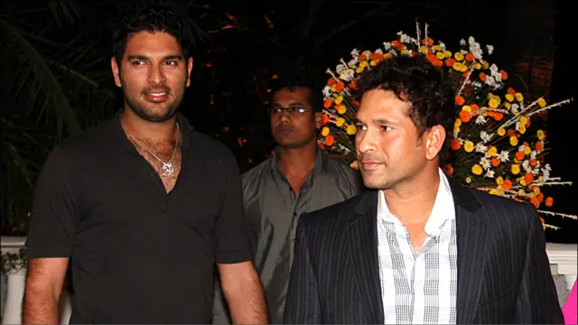 सचिन तेंदुलकर और युवराज सिंह.