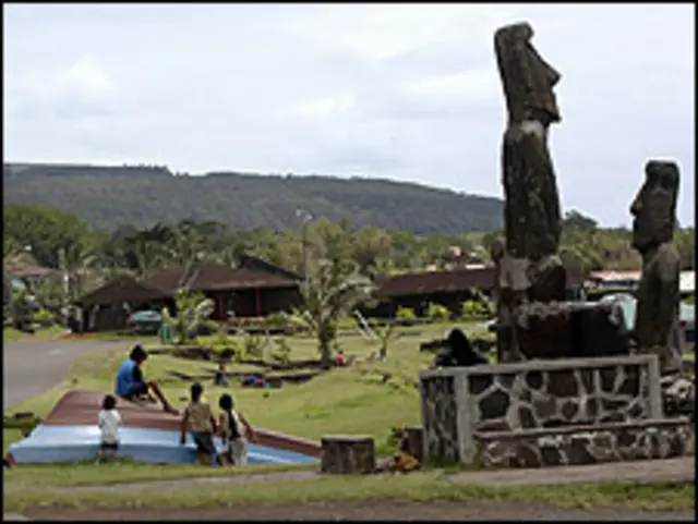 La localidad de Hanga Roa en Isla de Pascua
