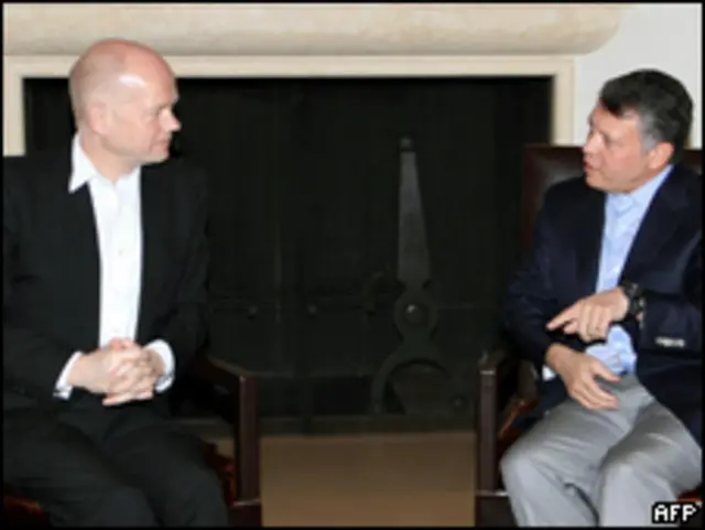 英國外相黑格與約旦國王阿卜杜拉會晤（08/02/2011）