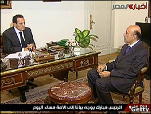 穆巴拉克同副總統蘇萊曼