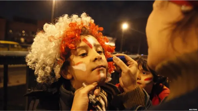Bendera Mesir di wajah