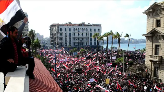 Demonstran anti pemerintah di Iskandaria
