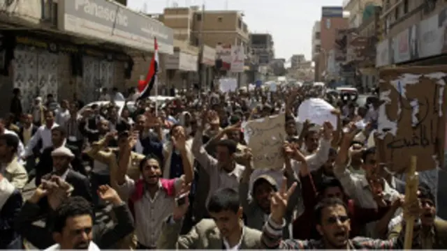 Aksi protes di Yaman