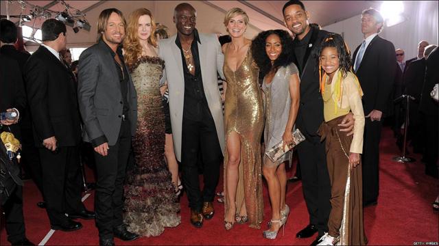 Will Smith, su esposa y su hija; Nicole Kidman y su esposo y Heidi Klum y Seal