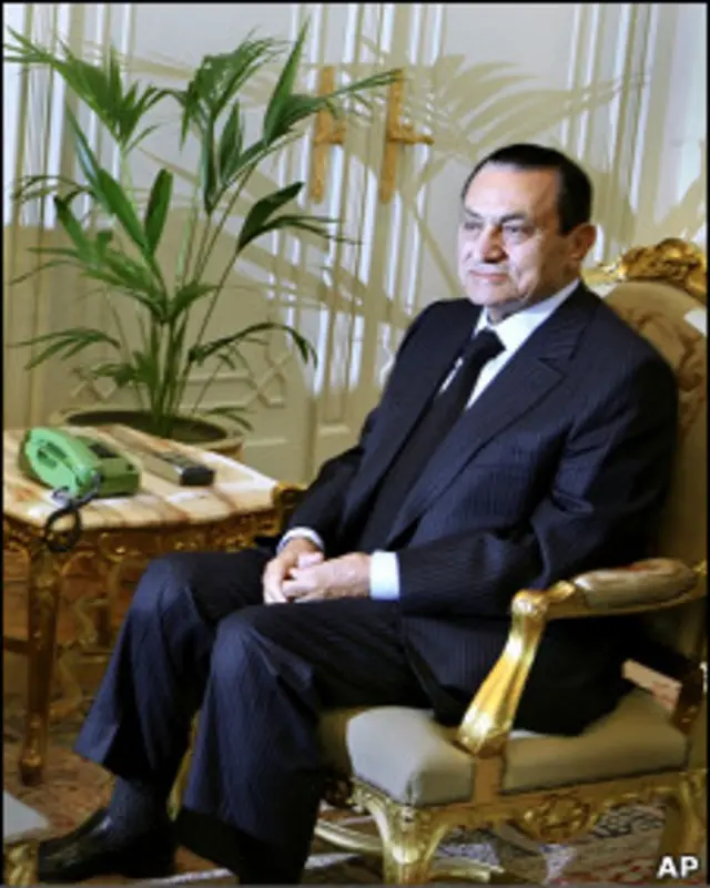 Ông Mubarak tại Phủ Tổng thống hôm 9/2