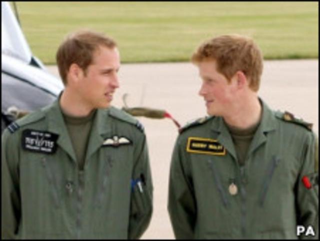 Príncipes William e Harry (AFP)