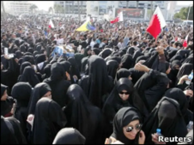 Участницы протеста в Бахрейне