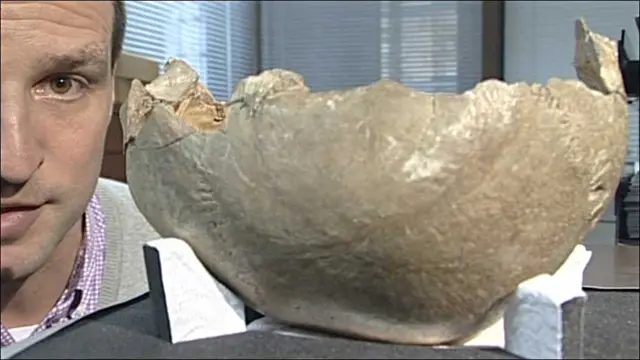 被认为是吃人族用作碗的头颅骸骨