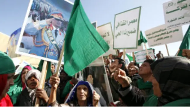 Unjuk rasa pendukung Gaddafi