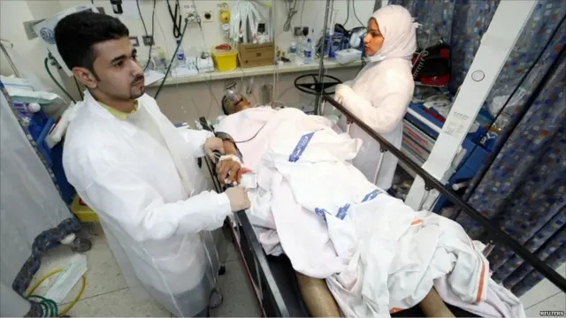 Salah seorang korban kekerasan aparat keamanan di Bahrain