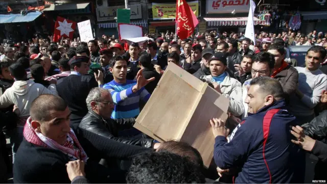 Unjuk rasa di ibukota Yordania, Amman