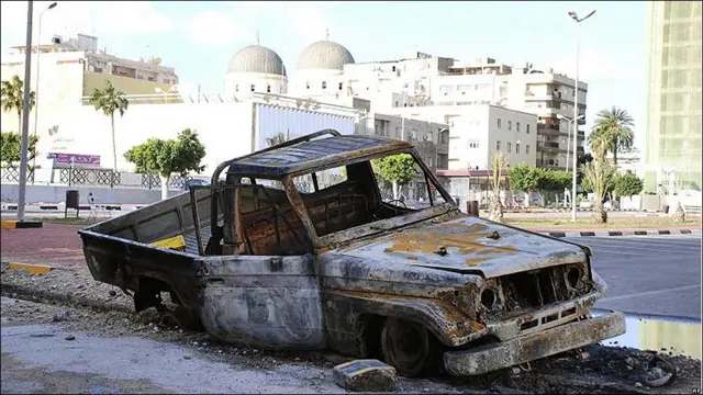 Imágenes no verificadas de las protestas en Bengasi, Libia.