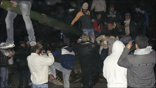 Imágenes no verificadas de las protestas en Bengasi, Libia.