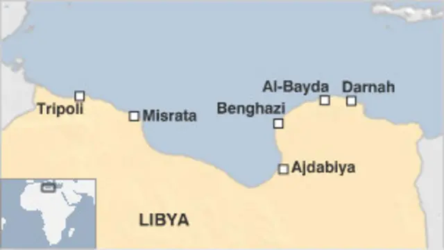 Peta wilayah Libia
