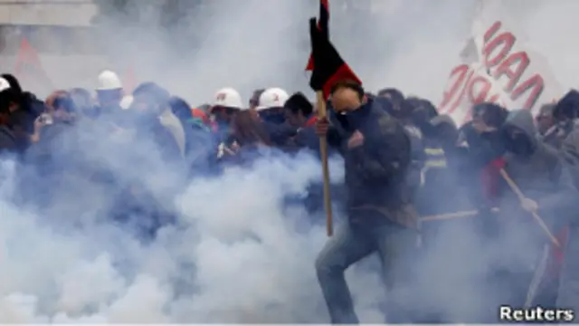 Aksi protes di Yunani