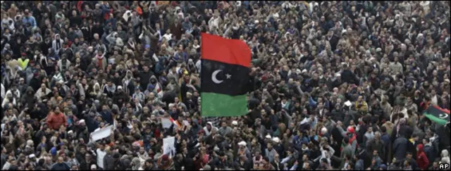 Protesta en Bengasi, Libia