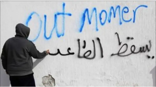 Настенная надпись против Каддафи