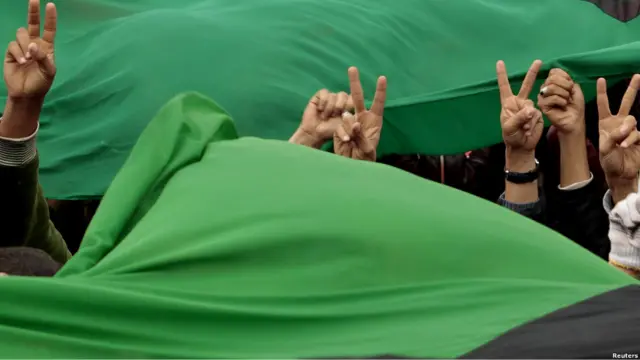 aksi protes anti-Gaddafi