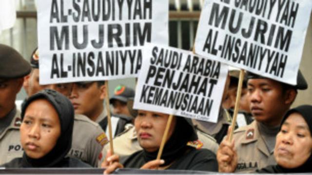 Unjuk rasa nasib TKW di Jakarta