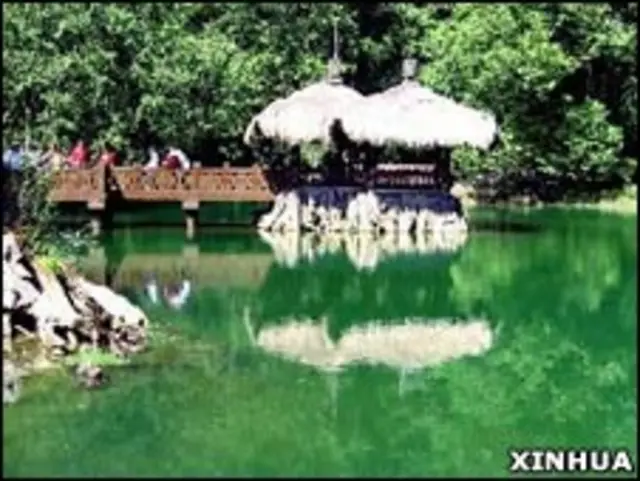 台湾阿里山风景区的著名景点姐妹潭（新华社图片）