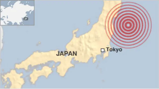 Gempa berkekuatan 7,2 SR mengguncang pesisir timur Jepang.