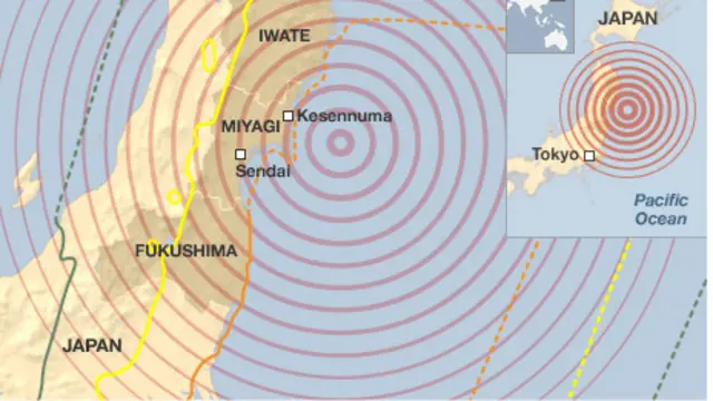 Daerah yang terpengaruh gempa