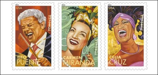 Sellos de Tito Puente, Carmen Miranda y Celia Cruz