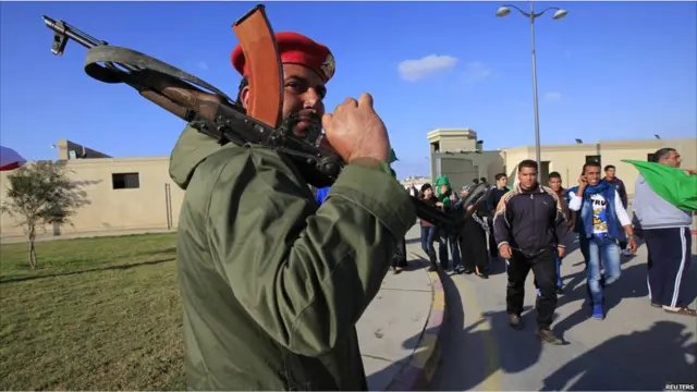 Pendukung Gaddafi di Tripoli