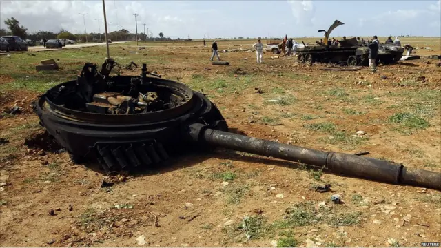 Bekas panser di Benghazi 